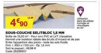 Sous-Couche Selitbloc 1,5 MM