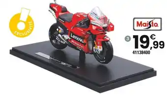 JouéClub MAISTO Moto gp ducati lenovo team 2022 f.Bagnaia n°63 1/18ème offre