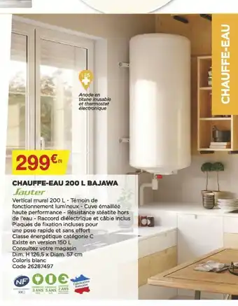 Bricomarché Chauffe-eau 200 L Bajawa offre