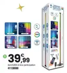 JouéClub Barre lumineuse ambiance magic light rgb colors 1 metre avec telecommande et app offre