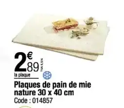 Promocash Plaques de pain de mie nature offre