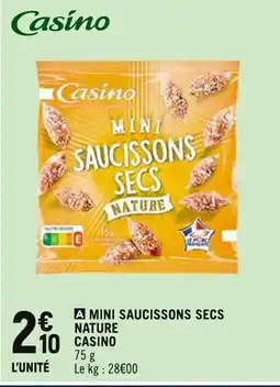 Vival CASINO Mini saucissons secs nature offre