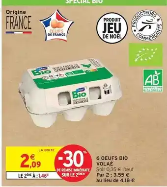 Intermarché 6 oeufs bio offre