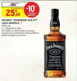 Intermarché Jack daniel's - whiskey old no7 offre