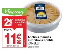 Promocash Anchois marinés aux citrons confits offre