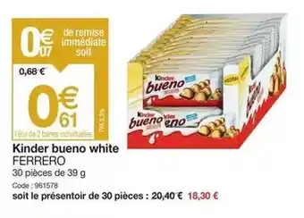 Promocash Kinder - bueno white offre