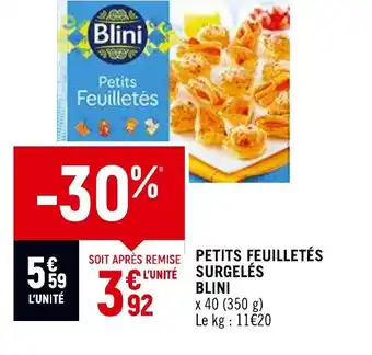 Vival BLINI Petits feuilletés surgelés offre