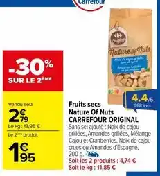 Carrefour Carrefour - fruits secs nature of nuts offre