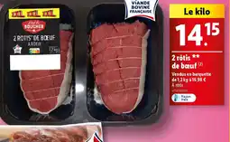 Lidl 2 rôtis de bœuf offre
