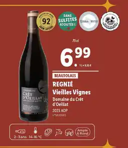 Lidl Vieilles Vignes Domaine du Crêt d'Oeillat offre