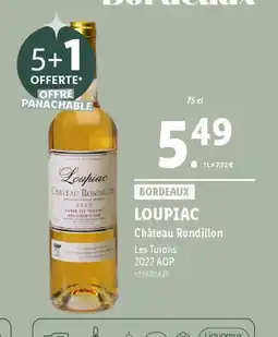 Lidl LOUPIAC Château Rondillon offre