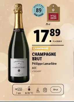 CHAMPAGNE BRUT Philippe Lamarlière