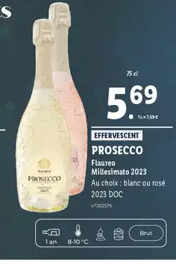Lidl PROSECCO Flaureo Millesimato 2023 offre