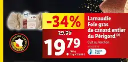 Lidl Larnaudie Foie gras de canard entier du Périgord offre