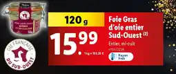 Lidl Foie Gras d'oie entier offre