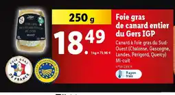Lidl Foie gras de canard entier du Gers IGP offre