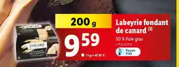 Lidl Labeyrie fondant de canard offre