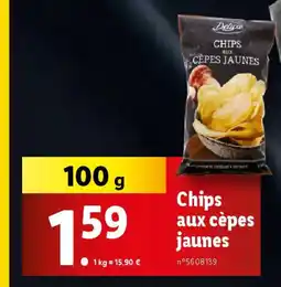Lidl Chips aux cèpes jaunes offre