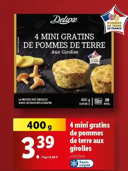 Lidl 4 mini gratins de pommes de terre aux girolles offre