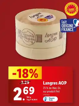 Lidl Langres AOP offre