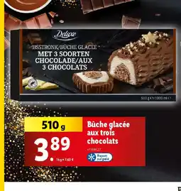 Lidl Bûche glacée aux trois chocolats offre