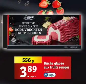 Lidl Bûche glacée aux fruits rouges offre