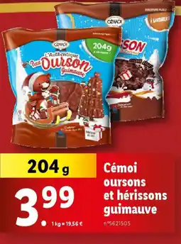 Cémoi oursons et hérissons guimauve