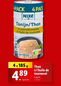 Lidl Thon à l'huile de tournesol offre