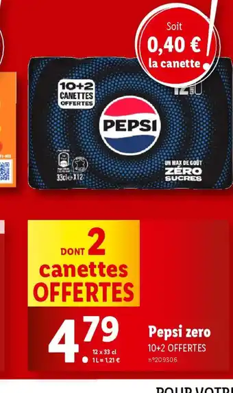 Lidl PEPSI Zero offre