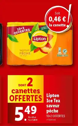 Lidl LIPTON Ice Tea saveur pêche offre