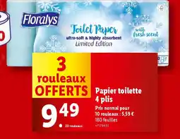 Lidl Papier toilette 4 plis offre