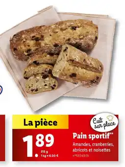 Lidl Pain sportif offre