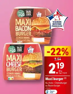 Lidl Maxi burger offre
