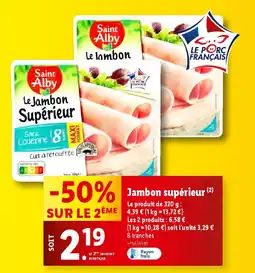 Lidl Jambon supérieur offre