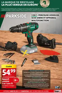 Lidl PARKSIDE Appareil combiné 3 en 1 sans fil offre