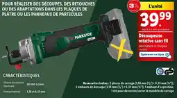 Lidl Découpeuse rotative sans fil offre