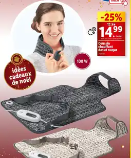 Lidl Coussin chauffant dos et nuque offre