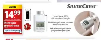 Lidl SILVERCREST Thermostat pour radiateur offre