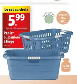 Lidl Panier ou panière à linge offre