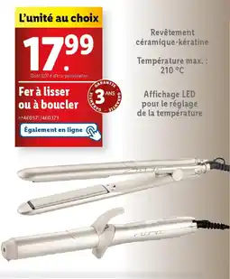 Lidl Fer à lisser ou à boucler offre