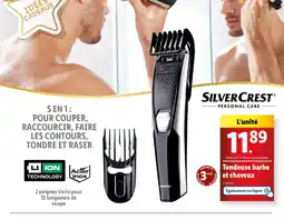 Lidl SILVERCREST Tondeuse barbe et cheveux offre