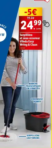 Lidl Serpillière et seau-essoreur Vileda Easy Wring & Clean offre