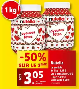 Lidl NUTELLA offre