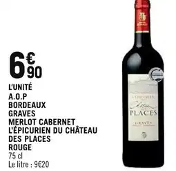 Vival A.O.P Bordeaux graves merlot cabernet l'épicurien du château des places offre