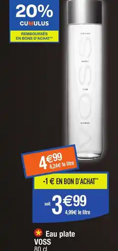 Migros VOSS Eau plate offre