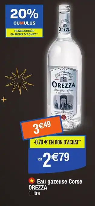 Migros OREZZA Eau gazeuse Corse offre