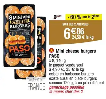 Migros PASO Mini cheese burgers offre