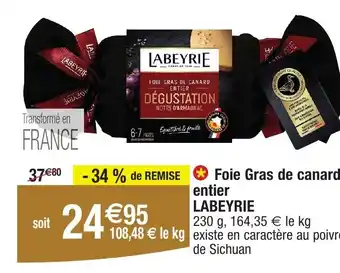 Migros LABEYRIE Foie Gras de canard entier offre