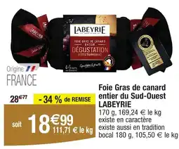 Migros LABEYRIE Foie Gras de canard entier du Sud-Ouest offre