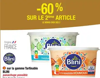 Migros BLINI sur la gamme Tartinable offre